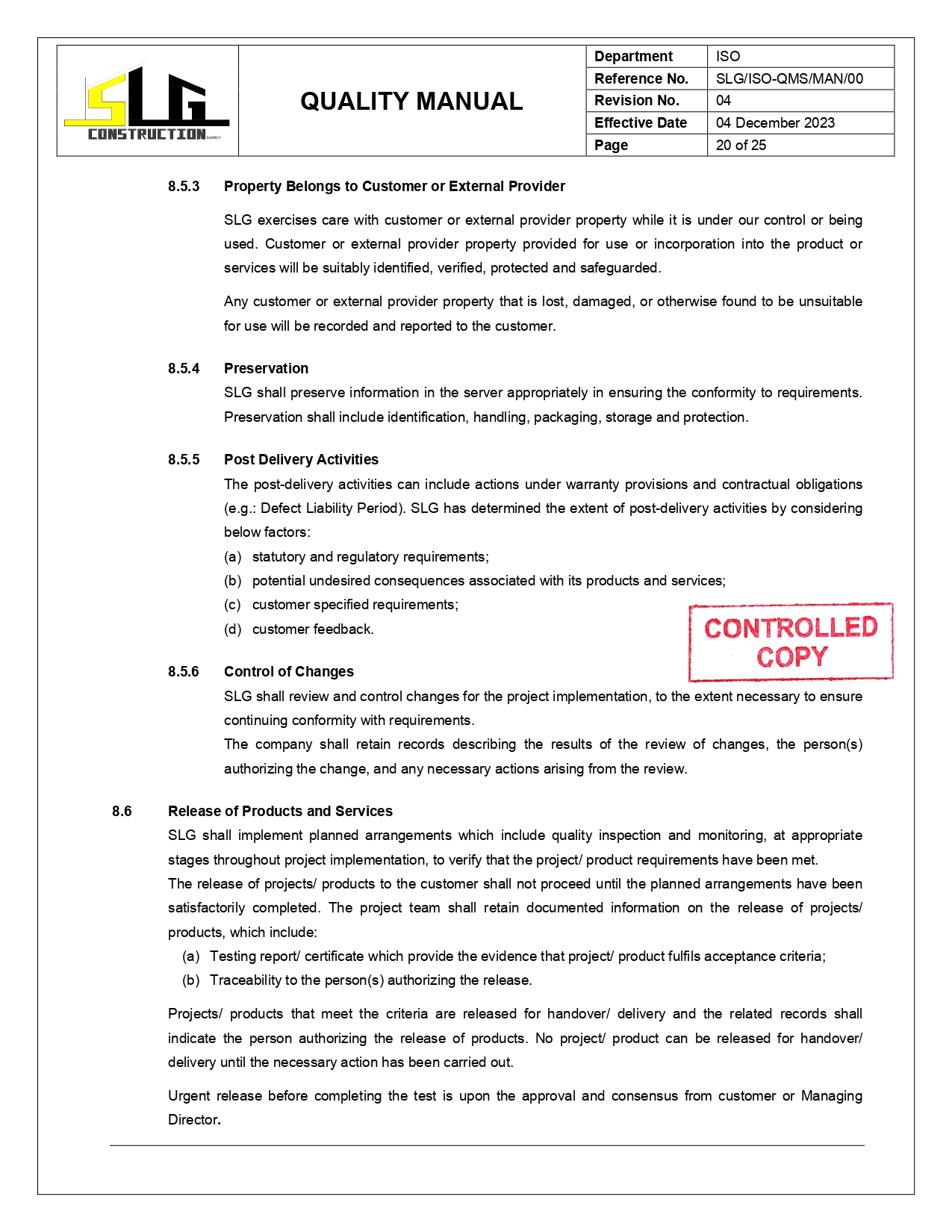QMS Manual Page 22